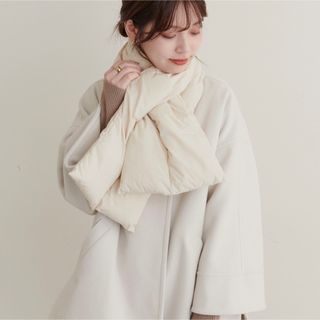 ナチュラルクチュール(natural couture)のエコダウンBIGティペット　natural couture マフラー　ホワイト(マフラー/ショール)