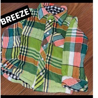 ブリーズ(BREEZE)の値下げ)BREEZE  チェックシャッツ　90(ブラウス)