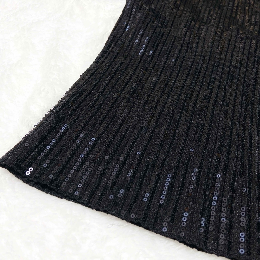 CELFORD(セルフォード)の【未使用】Celford スパンコール刺繍パフスリーブニットプルオーバー M レディースのトップス(ニット/セーター)の商品写真