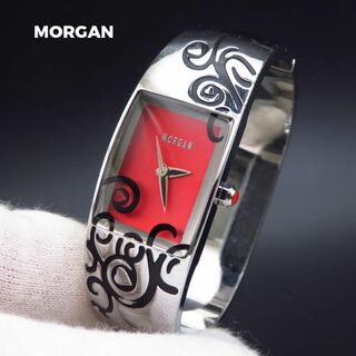 モルガン(MORGAN)のMORGAN ブレスレットウォッチ 赤文字盤 (腕時計)
