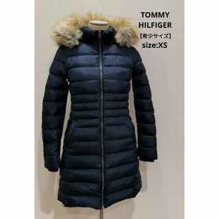 トミーヒルフィガー(TOMMY HILFIGER)のTOMMY HILFIGER 【希少サイズ】フェザー ダウンジャケット 紺 XS(ダウンジャケット)