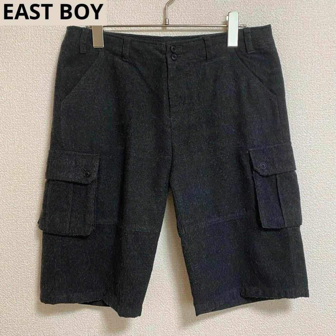 EASTBOY(イーストボーイ)のst491 EASTBOY イーストボーイ ハーフパンツ 秋冬 ダークグレー レディースのパンツ(ハーフパンツ)の商品写真