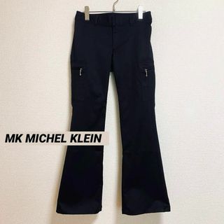 エムケーミッシェルクラン(MK MICHEL KLEIN)のst492 MK MICHEL KLEIN ストレッチパンツ 艶感ブラック(カジュアルパンツ)