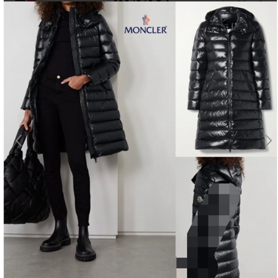 MONCLER(モンクレール)のMONCLER MOKA ブラック ロングダウンコート　モンクレール レディースのジャケット/アウター(ダウンコート)の商品写真