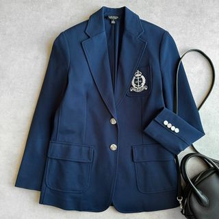 ラルフローレン(Ralph Lauren)の極美品▲ローレンラルフローレン//ネイビージャケット エンブレム　シルバーボタン(テーラードジャケット)