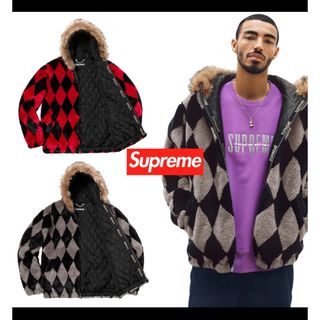 シュプリーム(Supreme)のFW18 Supreme Diamond Faux Fur Jacket (ダウンジャケット)