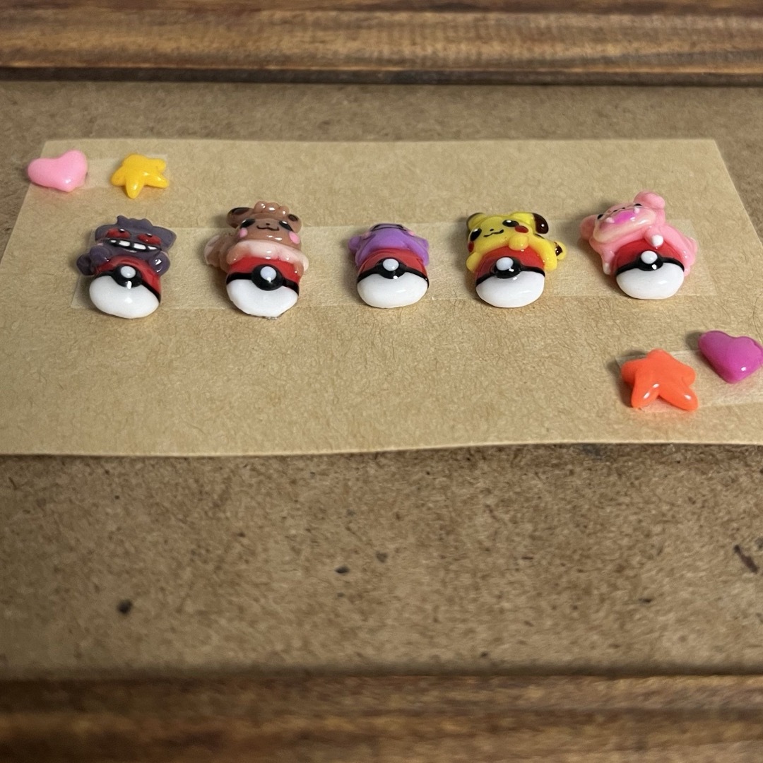 ポケモン(ポケモン)の3dネイルパーツ【のっかり　ポケモン　ハート　痛ネイル】 コスメ/美容のネイル(デコパーツ)の商品写真