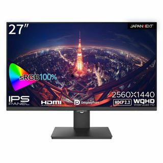 JAPANNEXT IPSパネル搭載27インチ WQHD解像度液晶モニターJN-(ディスプレイ)