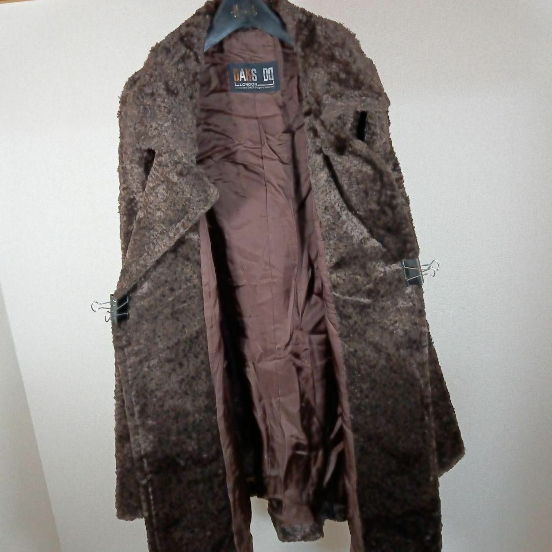 DAKS(ダックス)の22-253超美品　ダックス　ポンチョ　ロングコート　F　ベロア　ブラウン レディースのジャケット/アウター(ポンチョ)の商品写真