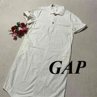 ギャップ(GAP)のギャップ　GAP ♡コットン100% 半袖ワンピース　白系　即発送(ひざ丈ワンピース)