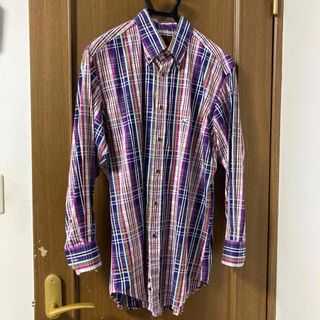 エトロ(ETRO)のETRO メンズチェックシャツ42 Mサイズ美品(Tシャツ/カットソー(七分/長袖))