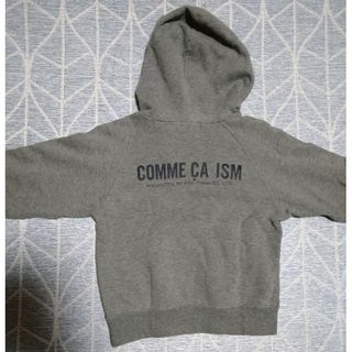 コムサイズム(COMME CA ISM)のコムサ　グレー　バックロゴパーカー(Tシャツ/カットソー)