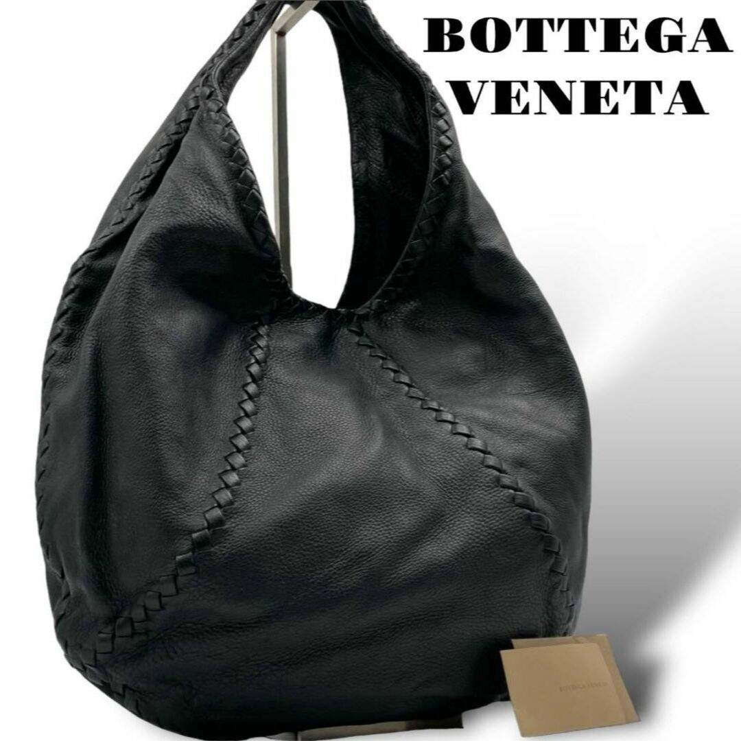 Bottega Veneta(ボッテガヴェネタ)の美品 BOTTEGA VENETA ワンショルダーバッグ イントレ ホーボー 黒 レディースのバッグ(ショルダーバッグ)の商品写真