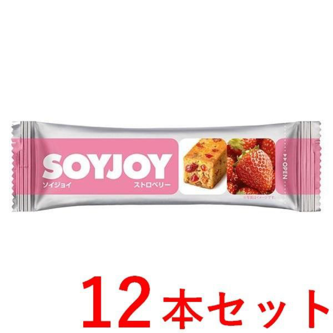 大塚製薬(オオツカセイヤク)のSOYJOY(ソイジョイ)【ストロベリー風味/30g×12本セット】 コスメ/美容のダイエット(ダイエット食品)の商品写真