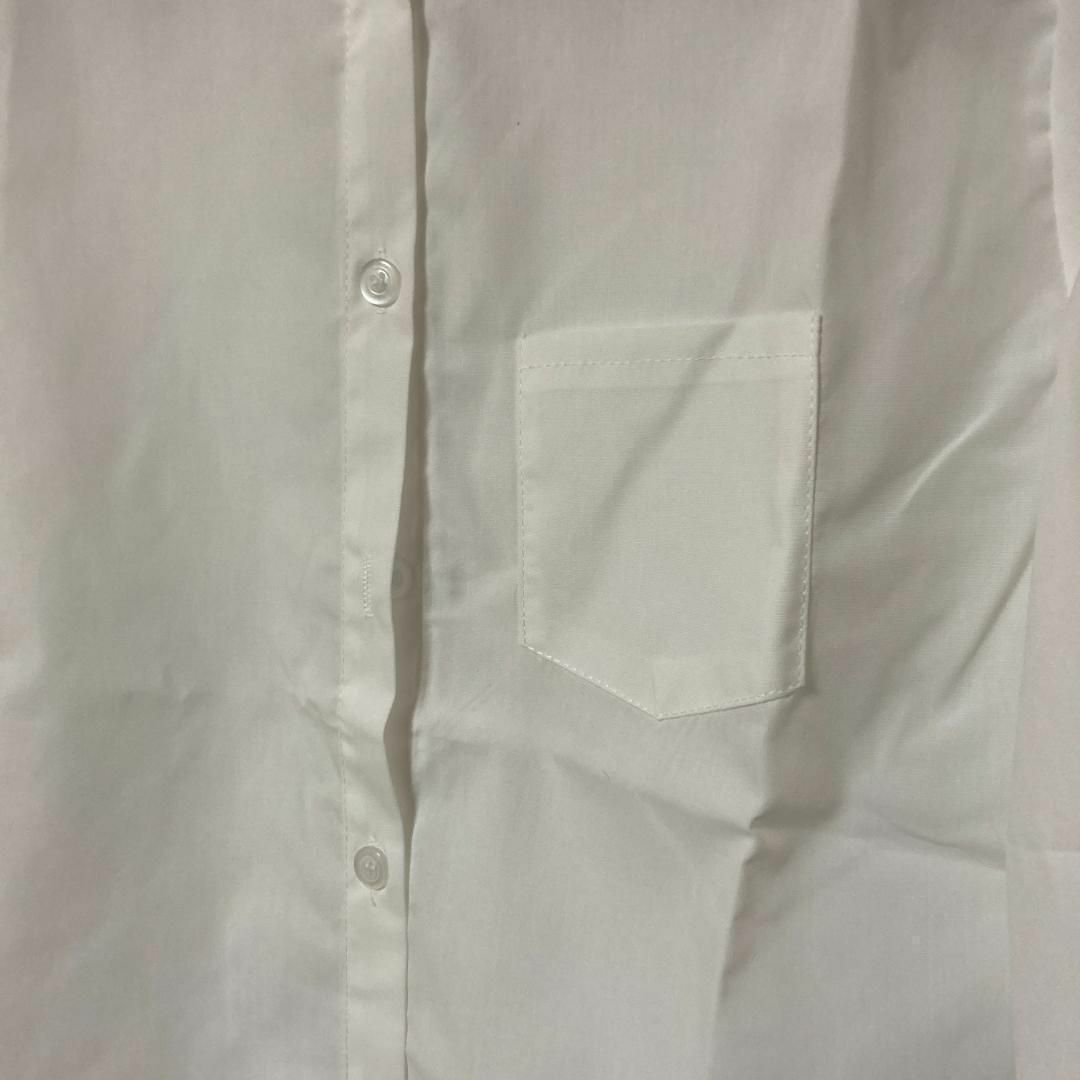 ブラウス フリル シャツ フェミニン 白シャツ　可愛い　長袖　無地　入学式　白 レディースのトップス(シャツ/ブラウス(長袖/七分))の商品写真