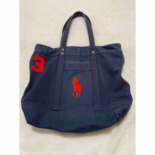 POLO RALPH LAUREN - ラルフローレン  キャンバス　トートバッグ　ネイビー