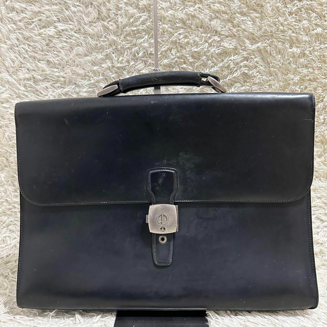 【極！美品★ 】dunhill ダンヒル ビジネスバッグ　レザー A4収納可