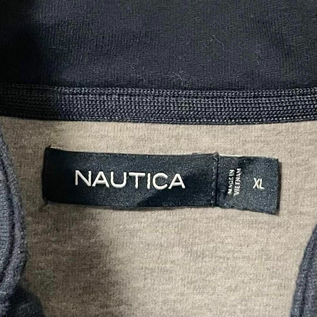 NAUTICA(ノーティカ)のビッグサイズ ノーティカ ハーフジップ スウェット 紺 ワンポイント ポケット メンズのトップス(スウェット)の商品写真
