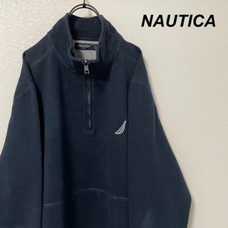 ノーティカ(NAUTICA)のビッグサイズ ノーティカ ハーフジップ スウェット 紺 ワンポイント ポケット(スウェット)