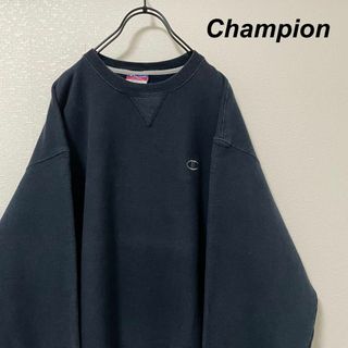 チャンピオン(Champion)のChampion/チャンピオン スウェット ネイビー ワンポイント 刺繍 前V(スウェット)