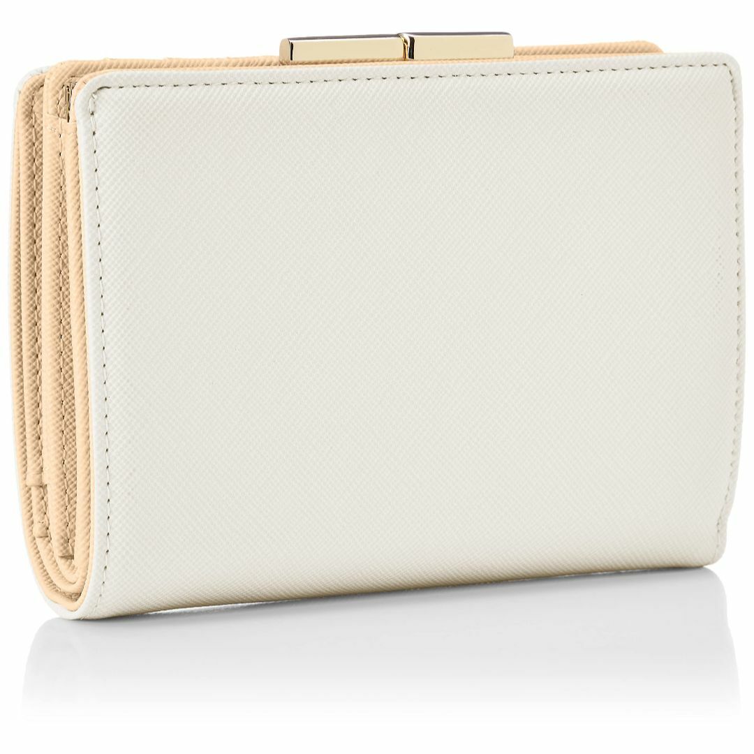 【色: ホワイト】アンドシュエット 折財布ミニ財布 公式 ビジュー口金二つ折り財 レディースのバッグ(その他)の商品写真