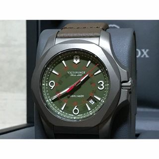 ビクトリノックス(VICTORINOX)のビクトリノックス イノックス チタニウム ウォッチ グリーン レザーバンド(腕時計(アナログ))