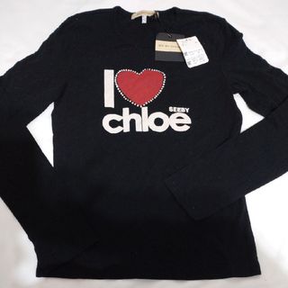 シーバイクロエ(SEE BY CHLOE)のシーバイクロエ❤ILoveChloe💜‪ハート×ビジュー長袖トップス◆新品(Tシャツ(長袖/七分))