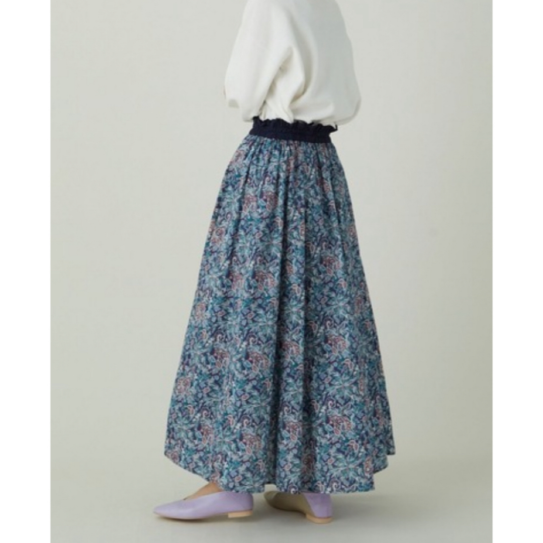 ADIEU TRISTESSE(アデュートリステス)のADIEU TRISTESSE リバティプリントギャザースカート　新品タグ付き レディースのスカート(ロングスカート)の商品写真