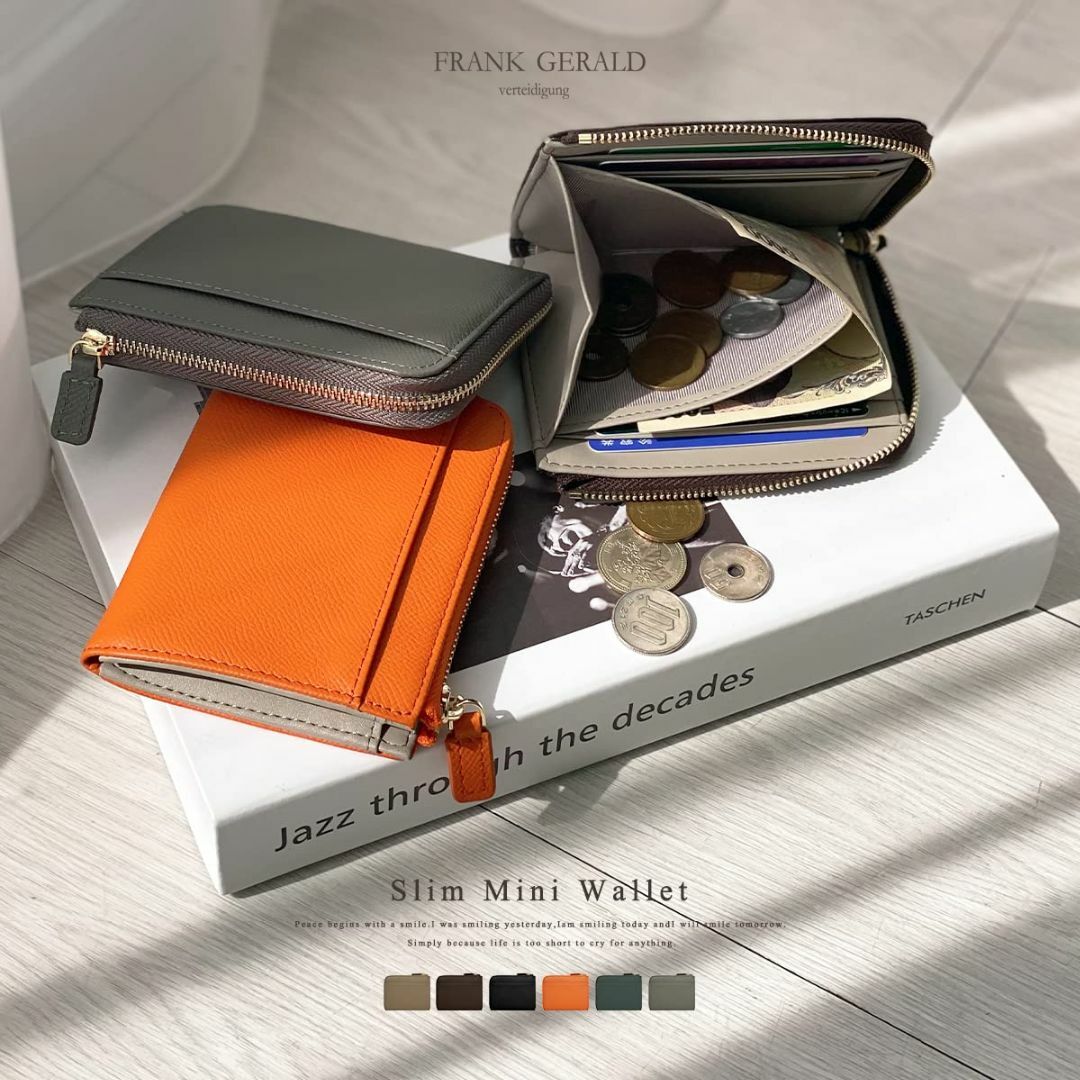 【色: オレンジ×グレージュ】FRANK GERALD 財布 ミニ財布 メンズ  メンズのバッグ(その他)の商品写真