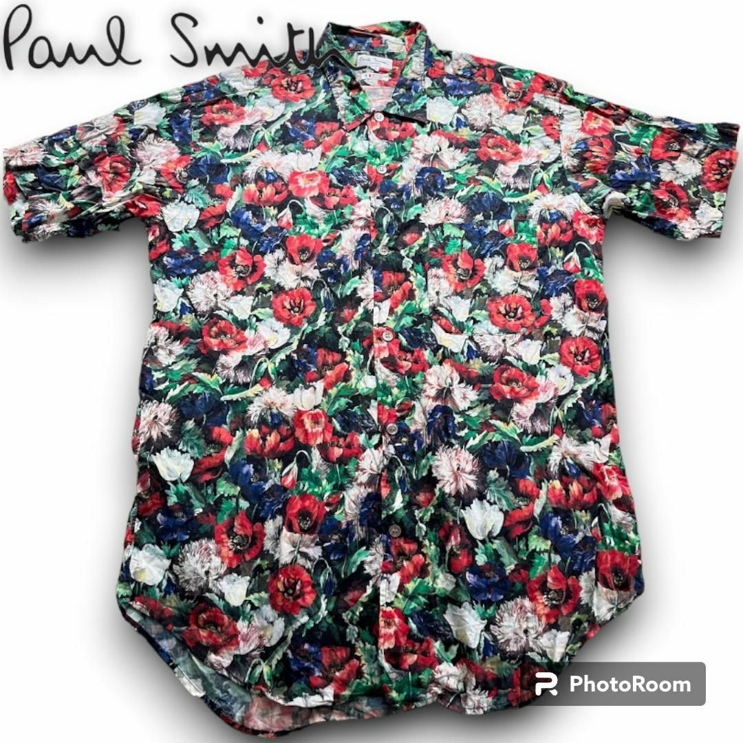 Paul Smith(ポールスミス)の人気　ポールスミスロンドン　半袖シャツ　M　コットン　総柄　花柄　マルチカラー メンズのトップス(シャツ)の商品写真