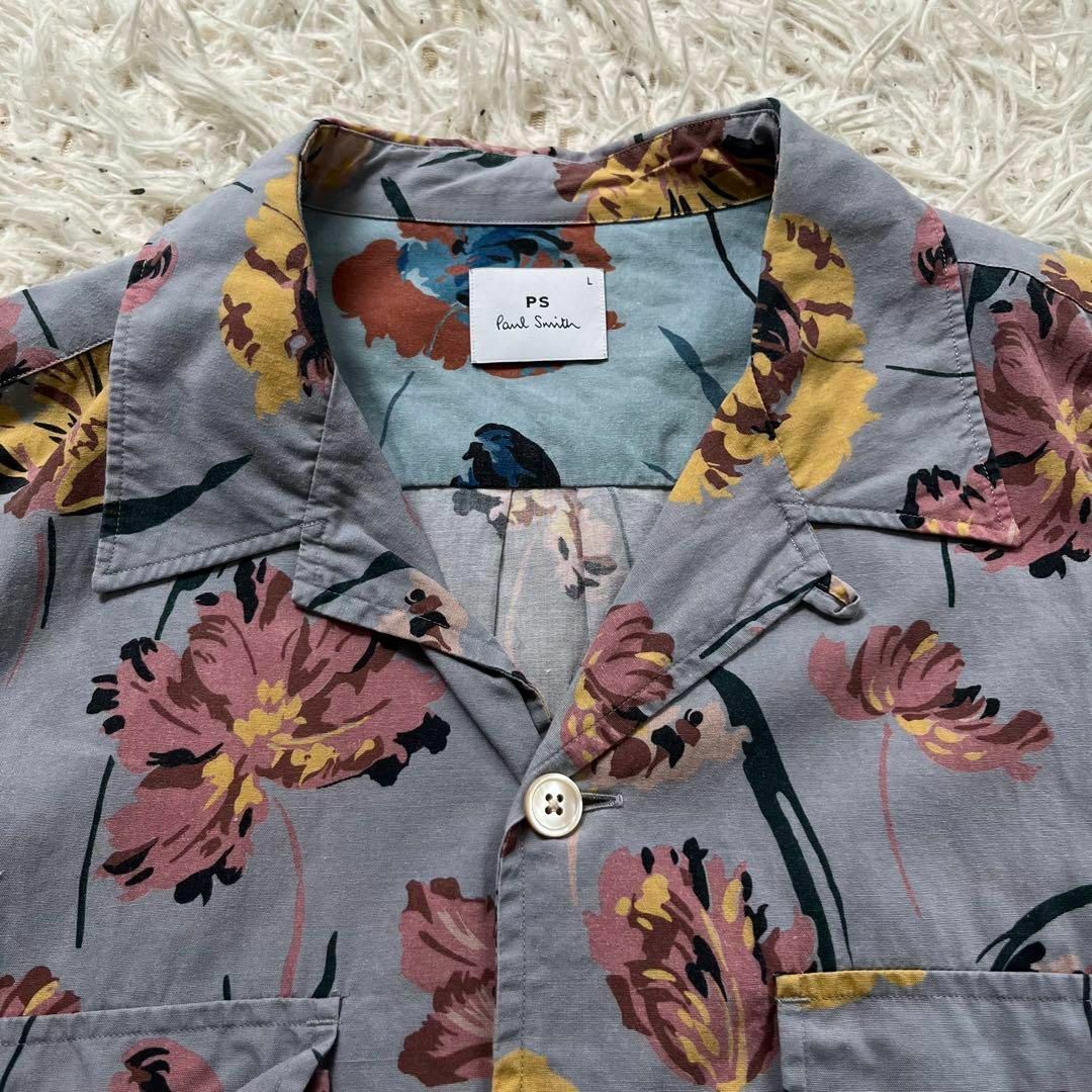 Paul Smith(ポールスミス)の現行　22SS PSポールスミス　花柄　長袖シャツ　コットン100% メンズ　L メンズのトップス(シャツ)の商品写真