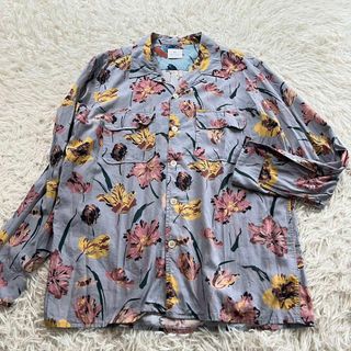 ポールスミス(Paul Smith)の現行　22SS PSポールスミス　花柄　長袖シャツ　コットン100% メンズ　L(シャツ)