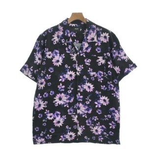 ハフ(HUF)のHUF ハフ カジュアルシャツ L 黒xピンクx青(花柄) 【古着】【中古】(シャツ)