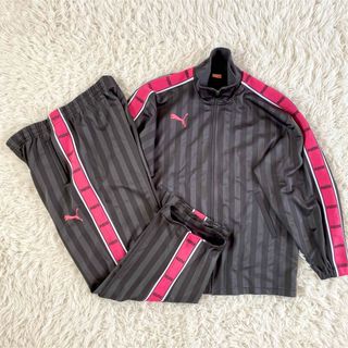 PUMA プーマ　トラックジャケット　セットアップ　ジャージ　ロゴ　ピンク