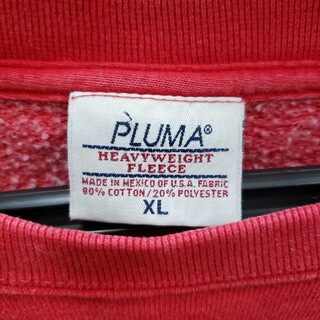 プーマ(PUMA)のビンテージ　PUMA　スウェット　トレーナー　メキシコ、アメリカ製　レッドXL(スウェット)