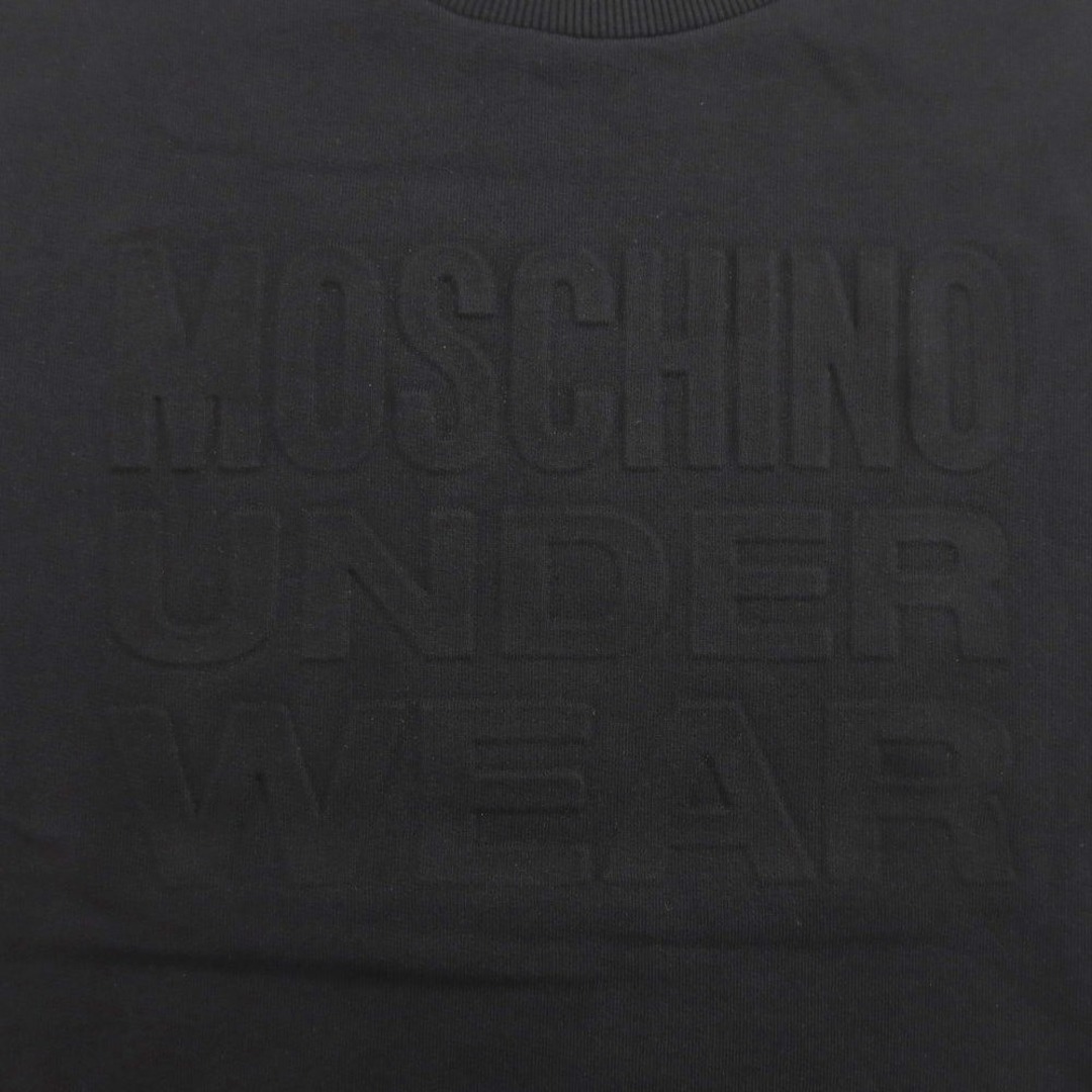 MOSCHINO(モスキーノ)の【中古】モスキーノ MOSCHINO コットン クルーネック スウェット ブラック【サイズM】【メンズ】 メンズのトップス(スウェット)の商品写真