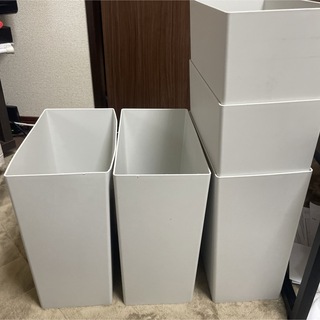 ニトリ(ニトリ)のスクエアボックス　ダストボックス　7個　ゴミ箱　書類ケース　グレー　28×30(ごみ箱)