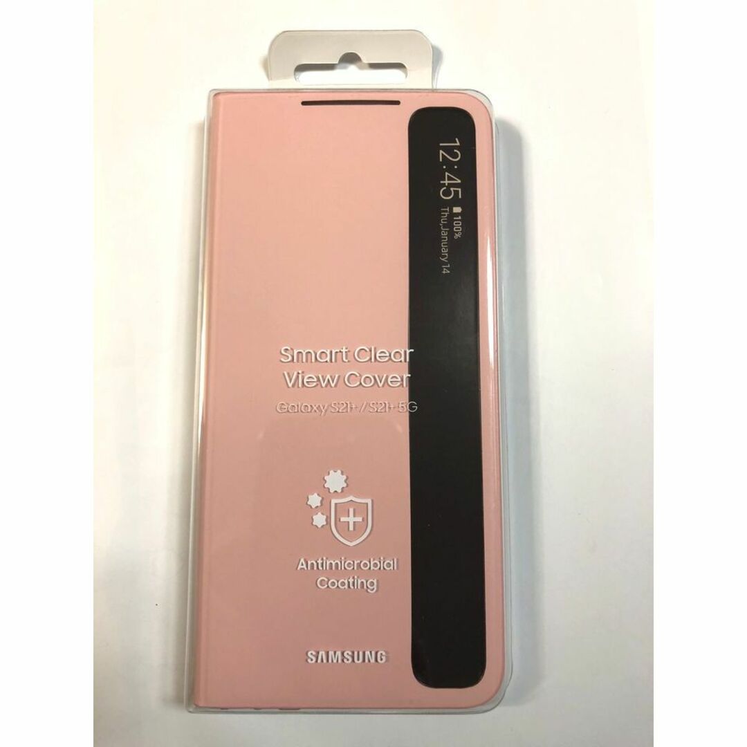 SAMSUNG(サムスン)のGalaxy S21+ SMART CLEAR VIEW カバー ピンク 純正品 スマホ/家電/カメラのスマホアクセサリー(Androidケース)の商品写真