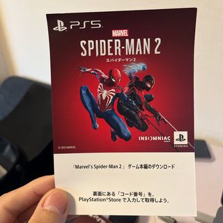 PS5 スパイダーマン2 プロダクトカード(家庭用ゲームソフト)