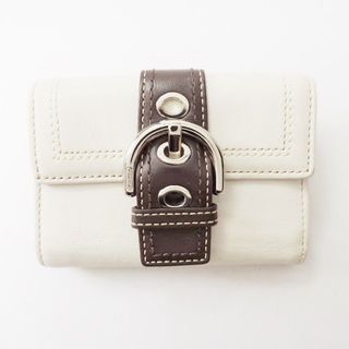 コーチ(COACH)のCOACH(コーチ) 3つ折り財布 - 白 レザー(財布)