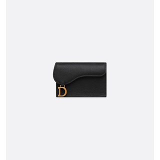 クリスチャンディオール(Christian Dior)のDior saddle フラップ カードホルダー　グレインドカーフスキン(財布)