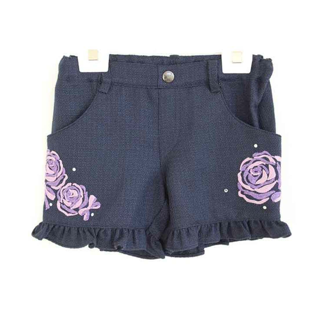 ANNA SUI(アナスイ)の【春物 新入荷!】†アナスイミニ/ANNA SUI mini†120cm ショートパンツ/短パン 紺【中古】子供服 キッズ kids 女の子 春秋冬 bottoms 402042 キッズ/ベビー/マタニティのキッズ服女の子用(90cm~)(パンツ/スパッツ)の商品写真