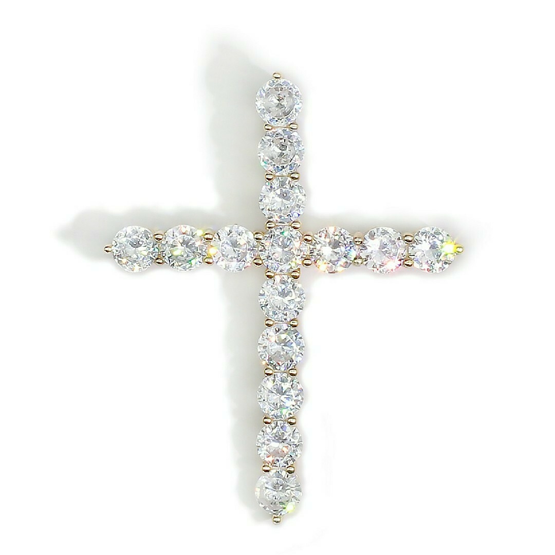 最高級 ！シルバー925　モアサナイト クロスダイヤモンド チェーン ネックレス レディースのアクセサリー(ネックレス)の商品写真