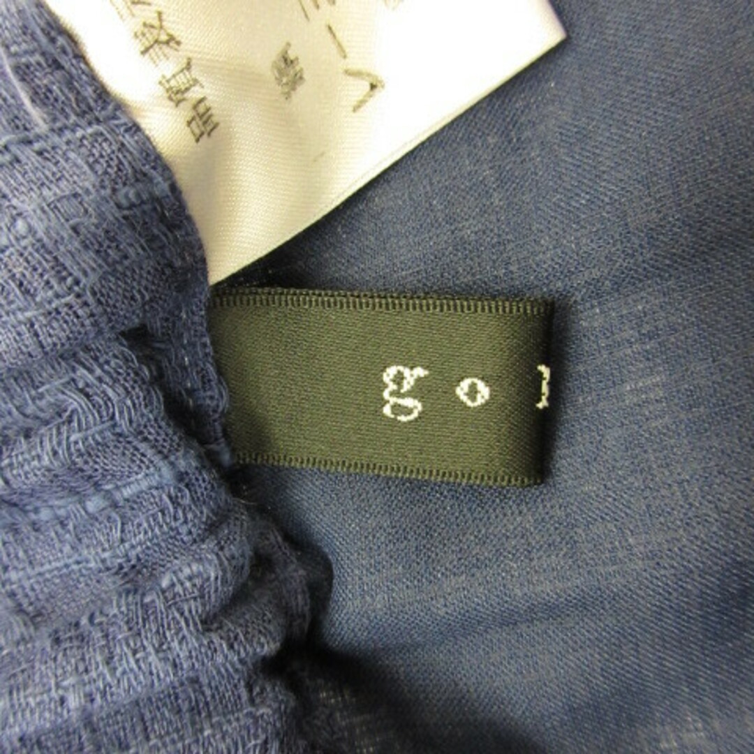 other(アザー)のgokan 五感 ロングスカート フレア シルク混 紺 *T150 レディースのスカート(ロングスカート)の商品写真