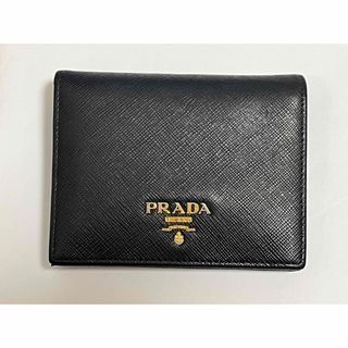 870 美品 PRADA プラダ 2つ折り 長財布 パスケース付き