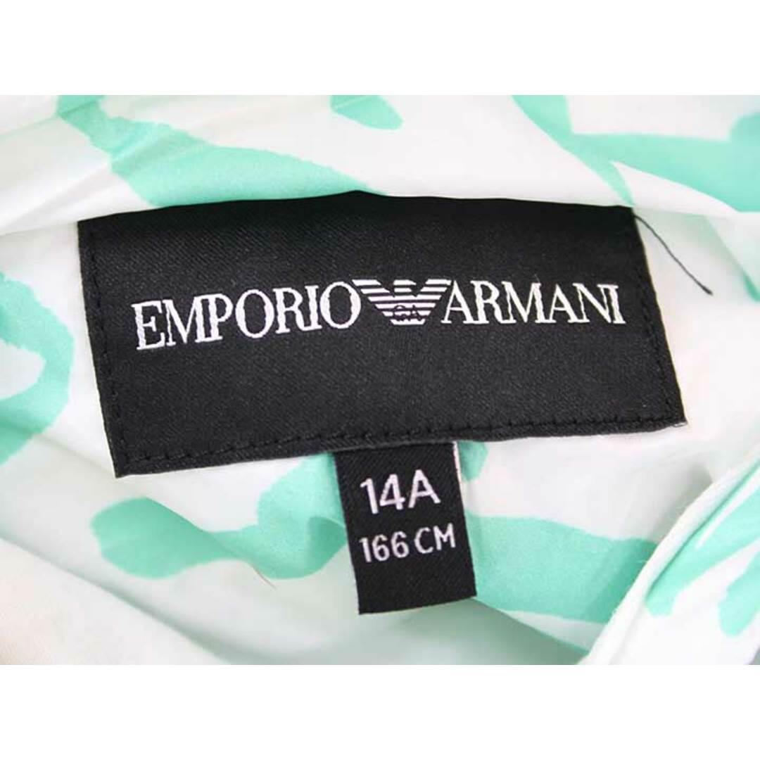 Emporio Armani(エンポリオアルマーニ)の【春物 新入荷!】▼エンポリオアルマーニ /EMPORIOARMANI▼166cm(14A) リバーシブルブルゾン 白×薄緑  リバーシブル【中古】 子供服 キッズ kids  女の子 春 otr 402042 キッズ/ベビー/マタニティのキッズ服女の子用(90cm~)(ジャケット/上着)の商品写真