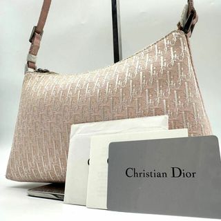 クリスチャンディオール(Christian Dior)の美品/ギャラ付●ディオール トロッター アクセサリーポーチ キャンバス レザー(ショルダーバッグ)