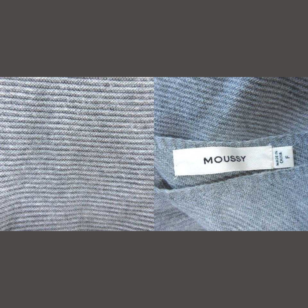 moussy(マウジー)のマウジー リブニット セーター 長袖 ドルマンスリーブ Vネック F グレー レディースのトップス(ニット/セーター)の商品写真