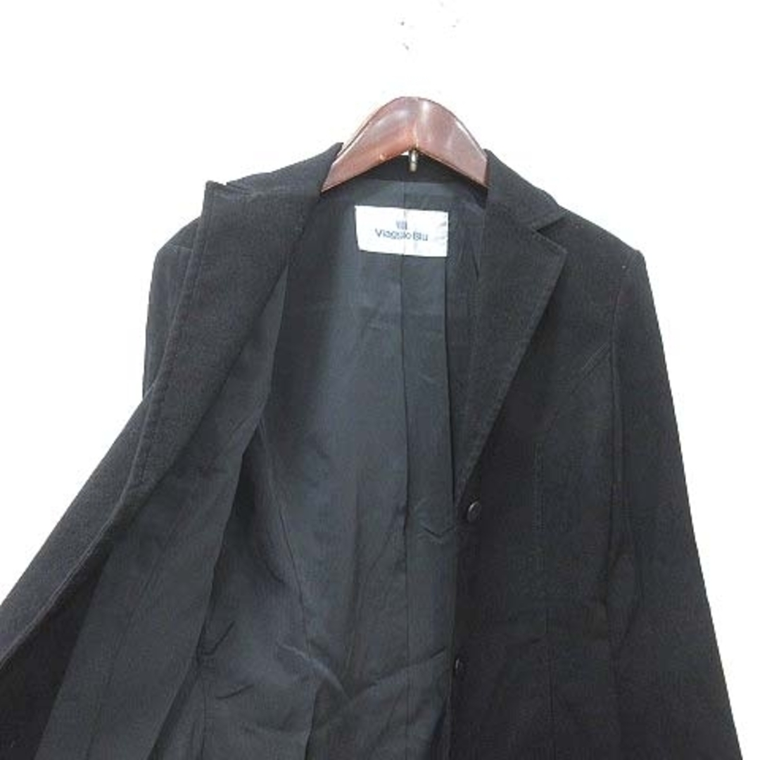 VIAGGIO BLU(ビアッジョブルー)のビアッジョブルー テーラードジャケット シングル シャドーストライプ 総裏地 黒 レディースのジャケット/アウター(その他)の商品写真
