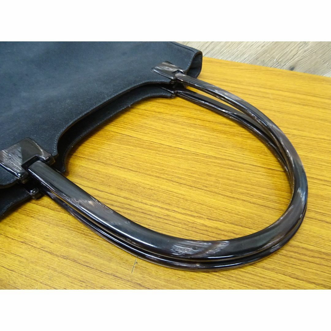 PRADA(プラダ)のK博ニ024/ PRADA スエード ナイロン トートバッグ ブラック レディースのバッグ(ハンドバッグ)の商品写真